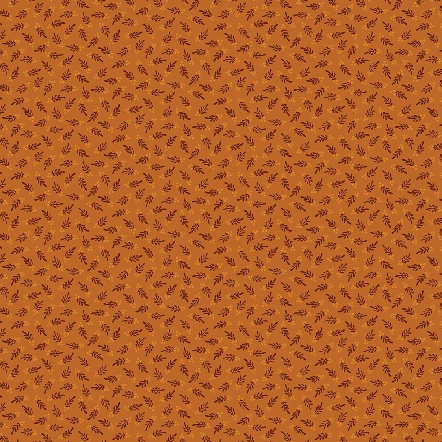 Prairie Dry Goods by Pam Buda Orange Floating Leaves # R1755-ORANGE