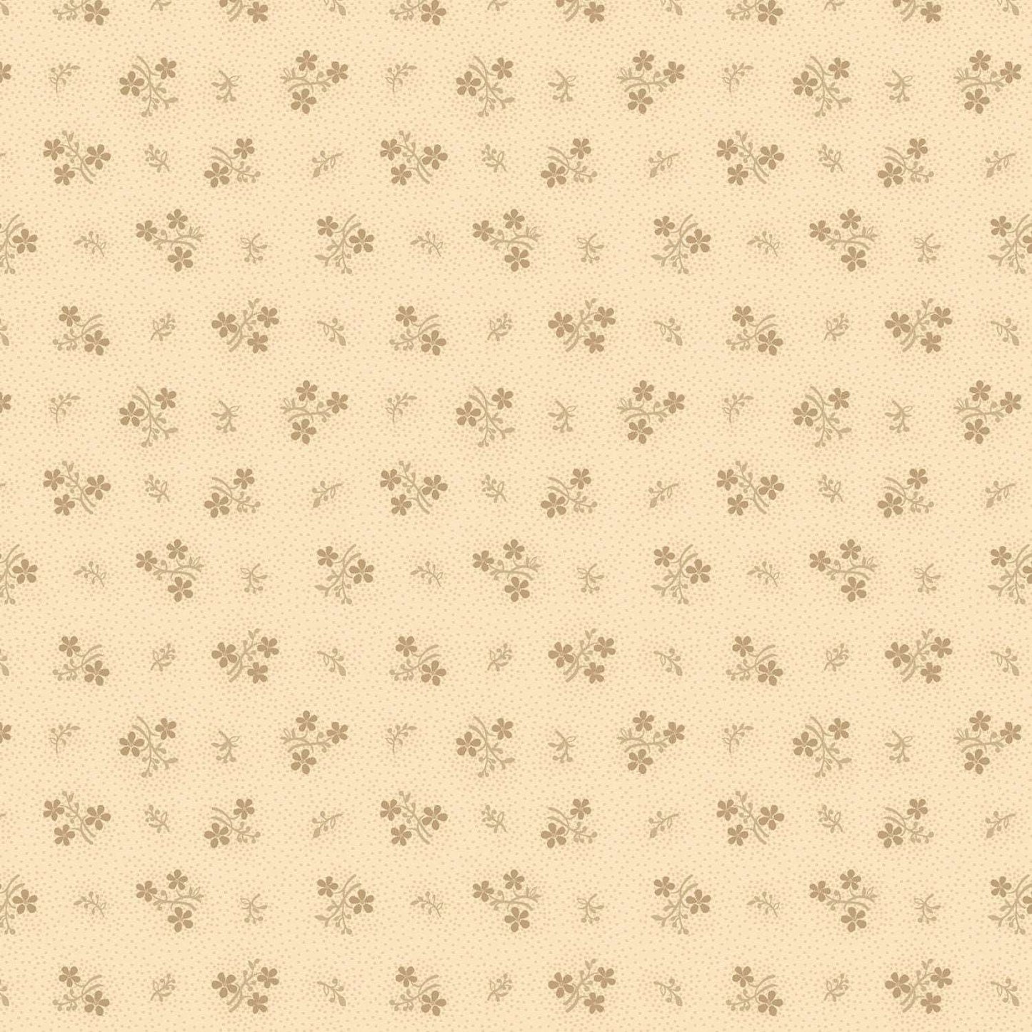 Prairie Dry Goods by Pam Buda Light Tan Sweet Flower # R1762-LTTAN