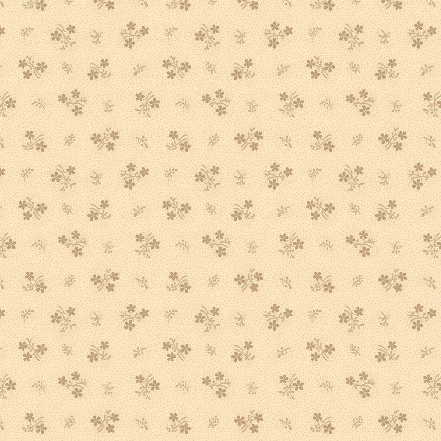Prairie Dry Goods by Pam Buda Light Tan Sweet Flower # R1762-LTTAN
