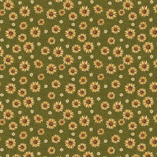 A Wooly Autumn by Cheryl Haynes Green Autumn Flowers # 13057B-44