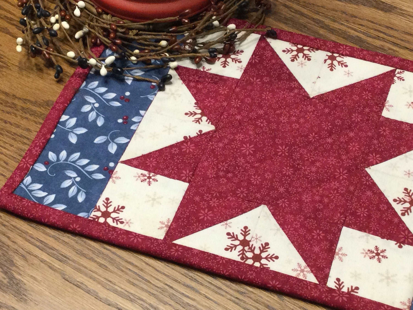 Primitive Farmhouse Christmas Table Runner Item #1524