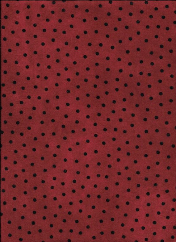Woolies Flannel By Bonnie Sullivan From Maywood Studios, Black Dots On Red