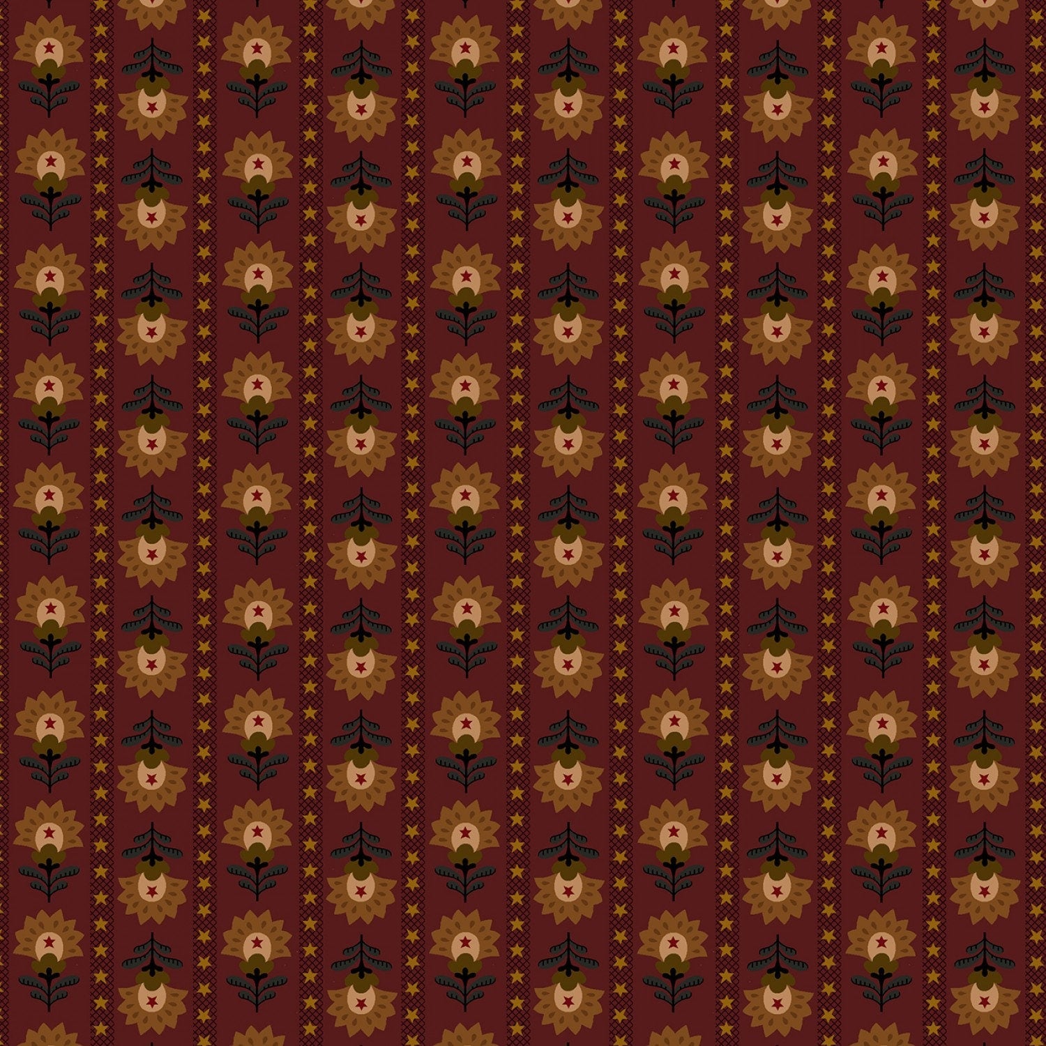 Wit and Wisdom by Kim Diehl Plum Folk Art Stripe 1418-88
