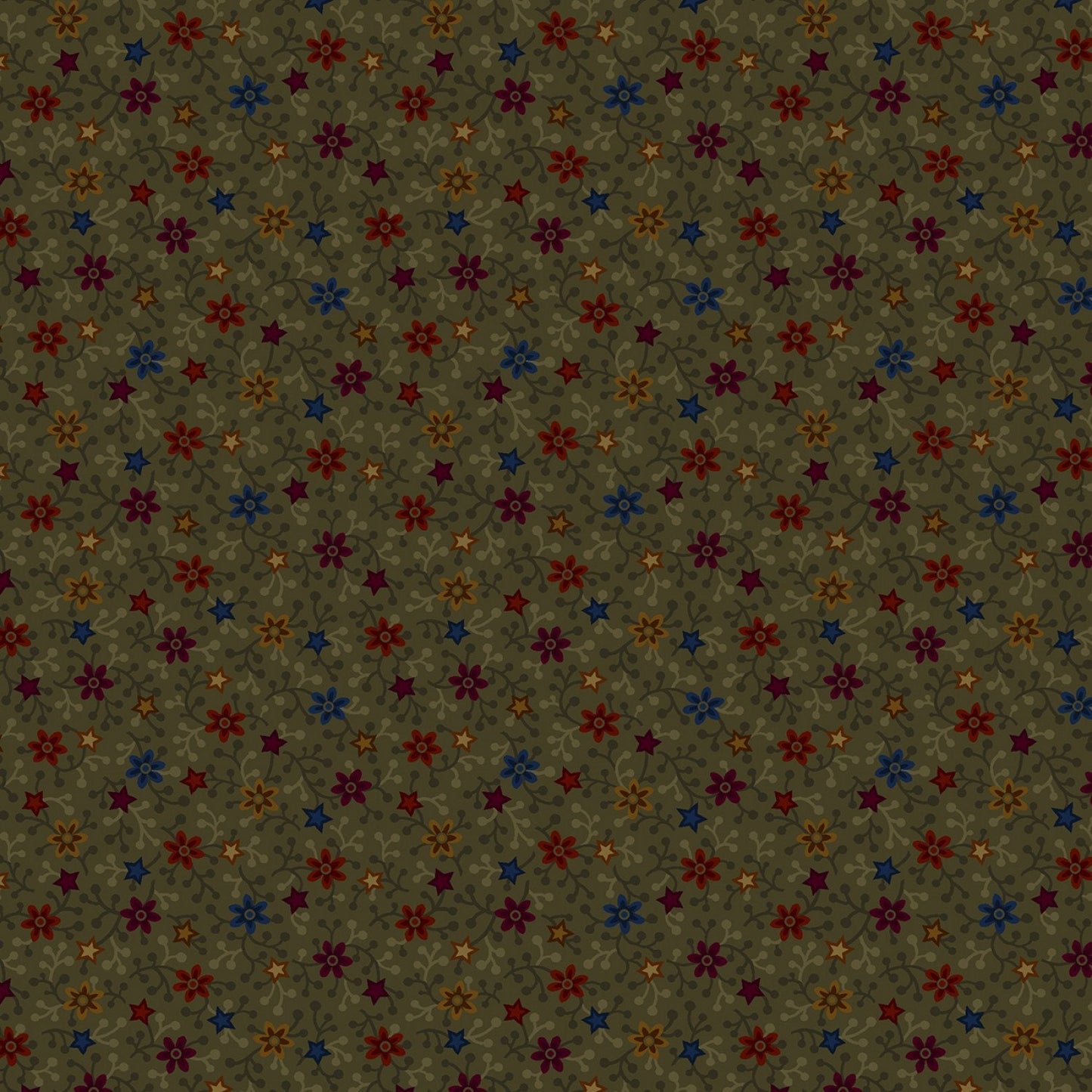 Primitive Traditions by Pam Buda Night Blooms Green # R171006-0116