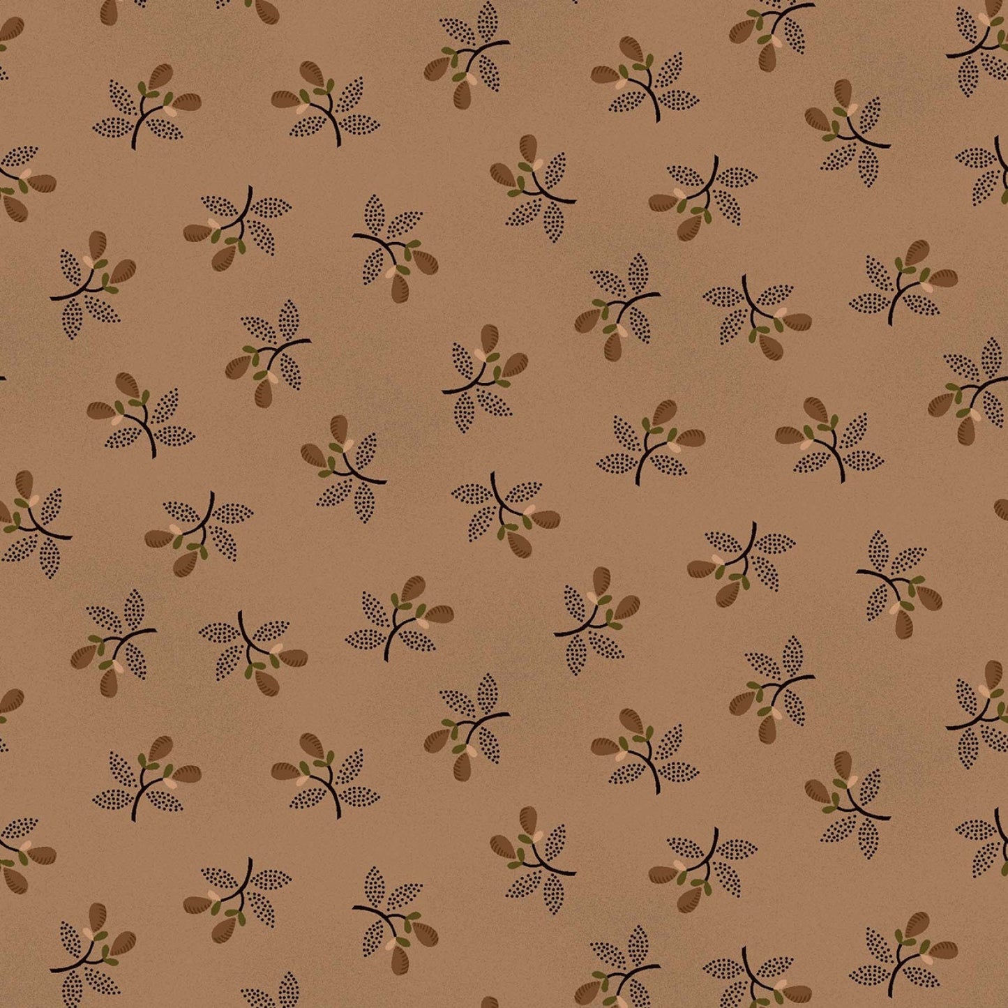 Right as Rain by Kim Diehl Taupey Gray Sprigged Pears # 9845-93