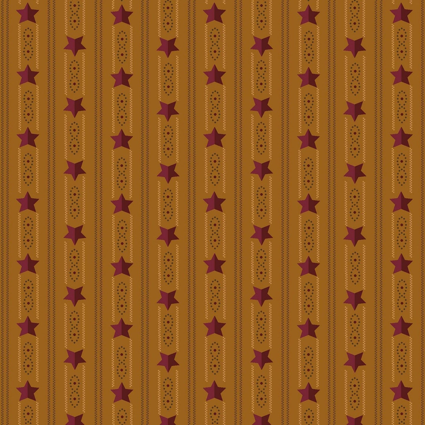 Right as Rain by Kim Diehl Gold Ticking Star Stripe # 9835-404