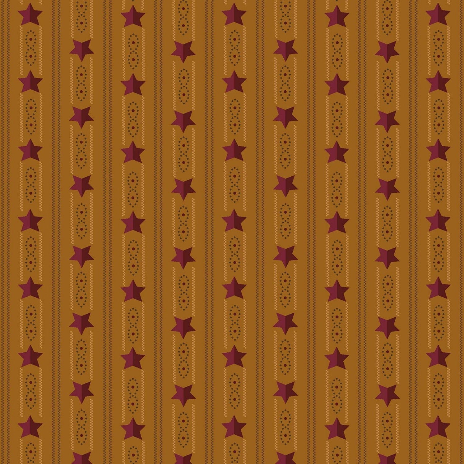 Right as Rain by Kim Diehl Gold Ticking Star Stripe # 9835-404