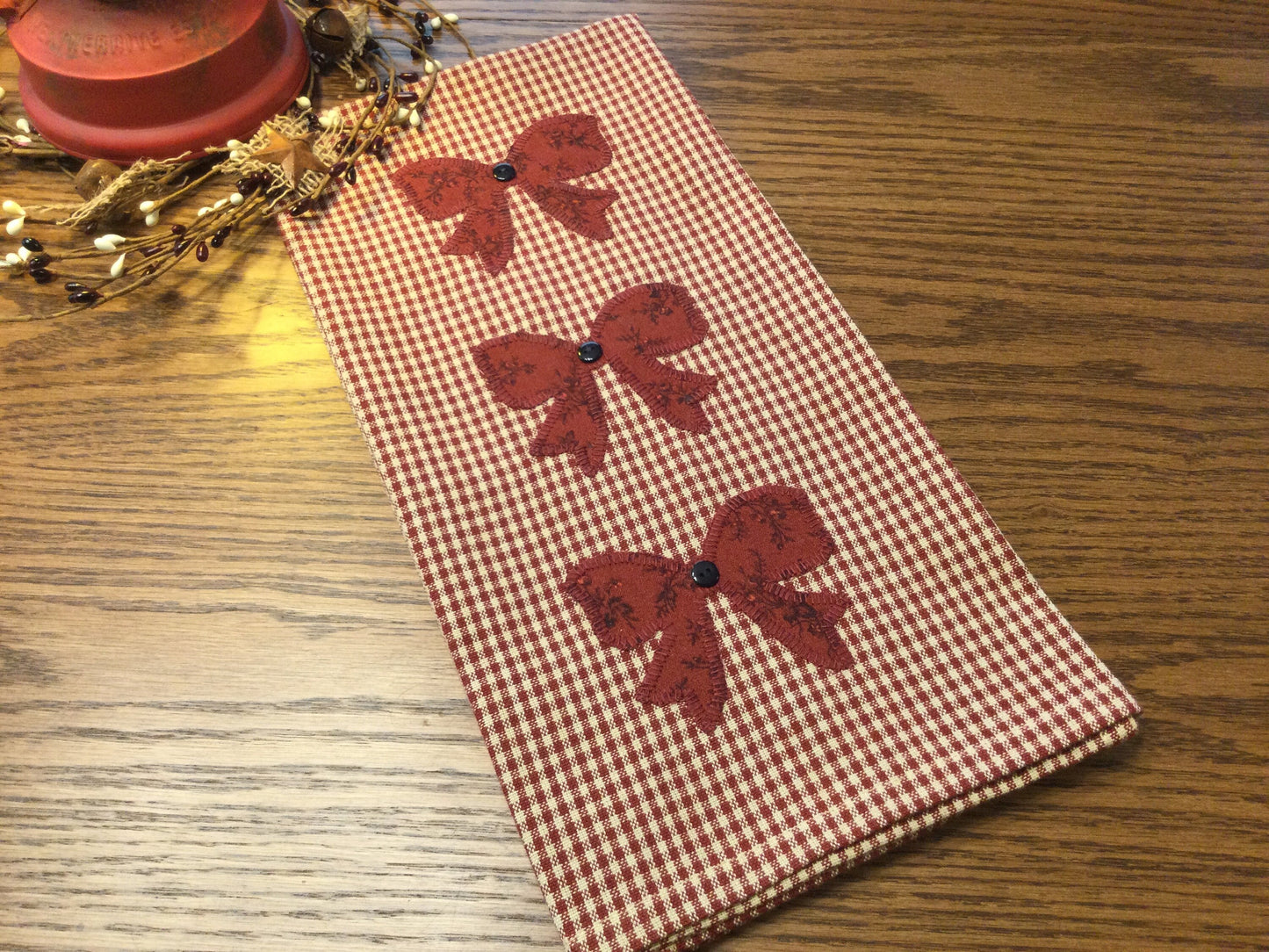Primitive Farmhouse Christmas Towel Item #1588