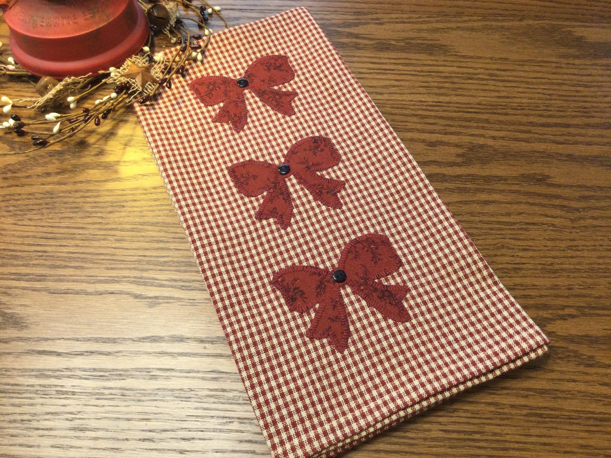 Primitive Farmhouse Christmas Towel Item #1588