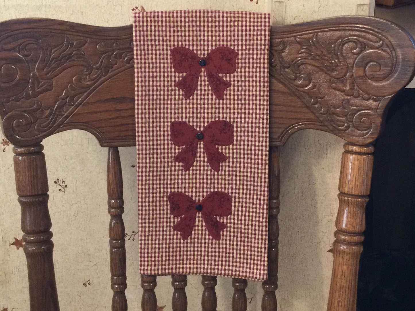 Primitive Farmhouse Christmas Towel Item #1588