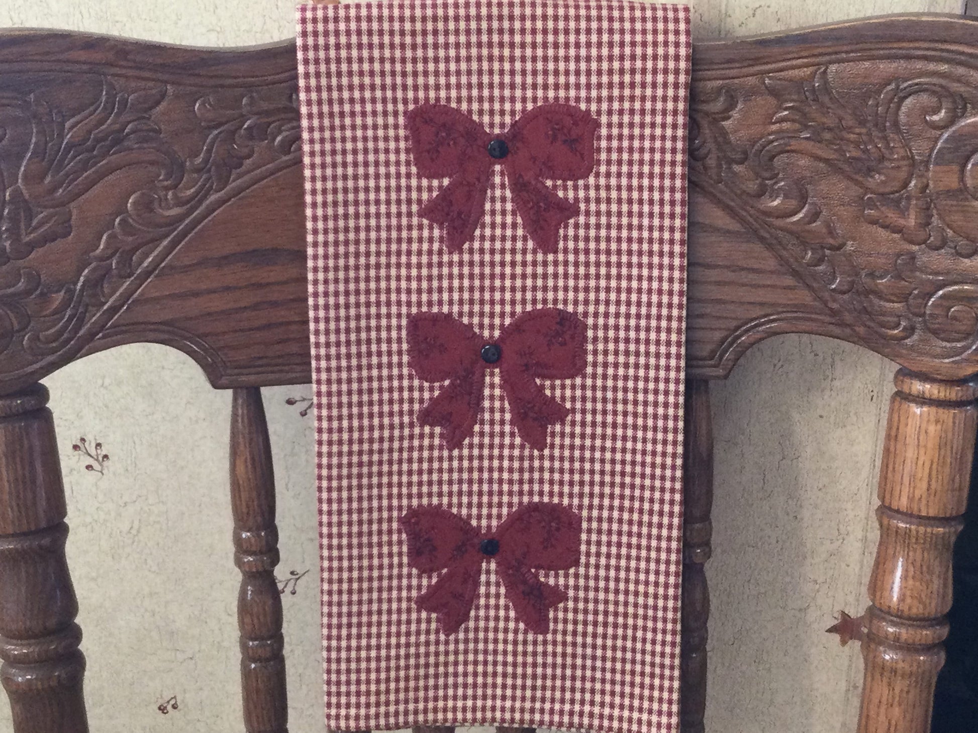 Primitive Farmhouse Christmas Towel Item #1588