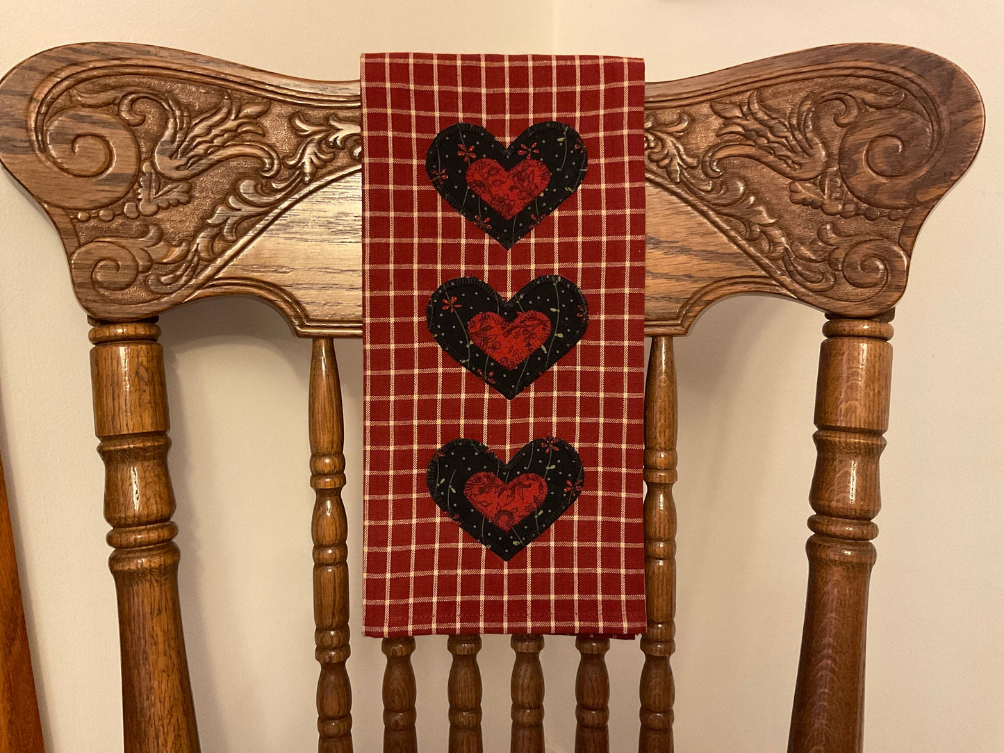 Primitive Farmhouse Valentine Towel Item #1605