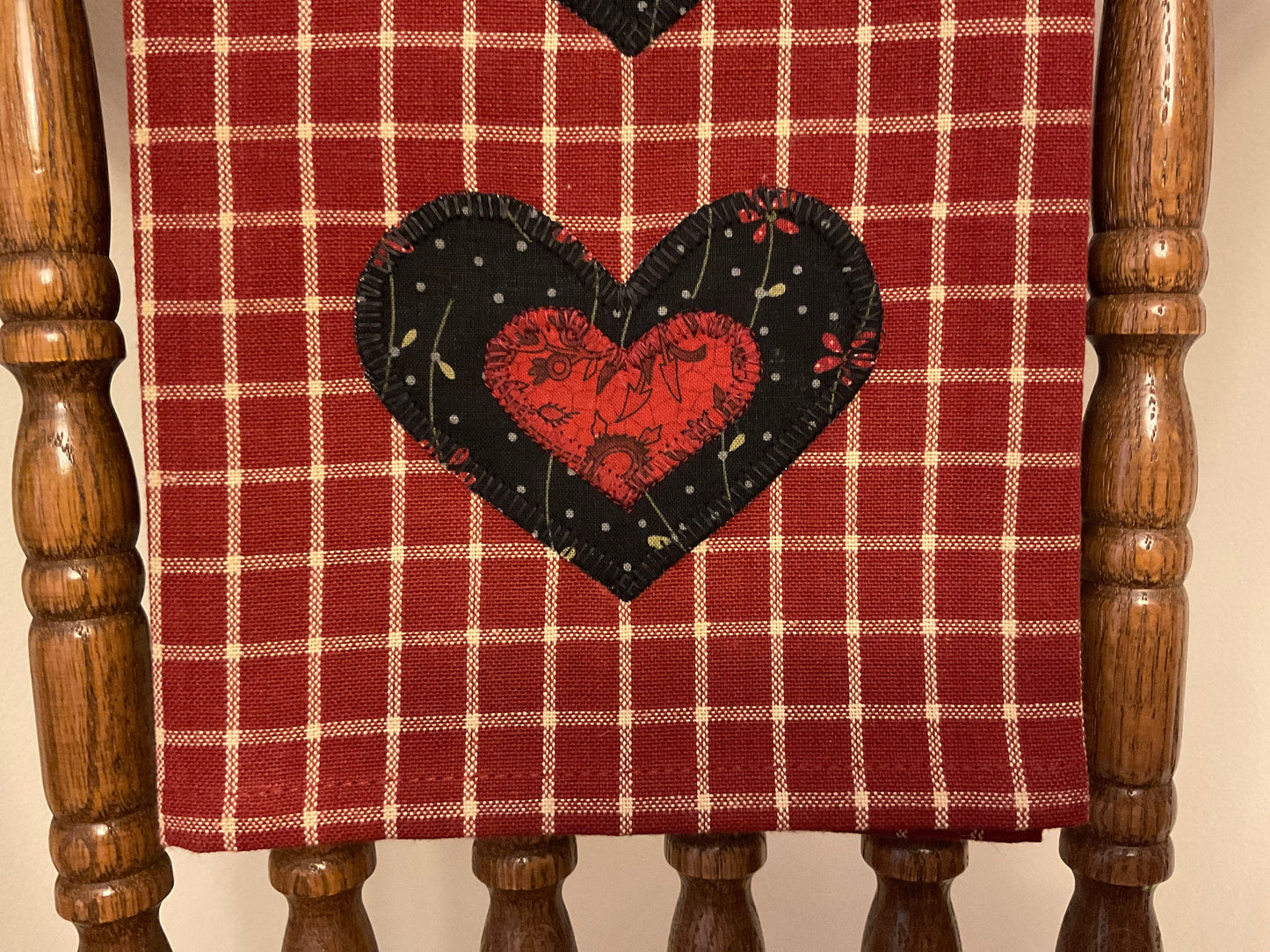 Primitive Farmhouse Valentine Towel Item #1605
