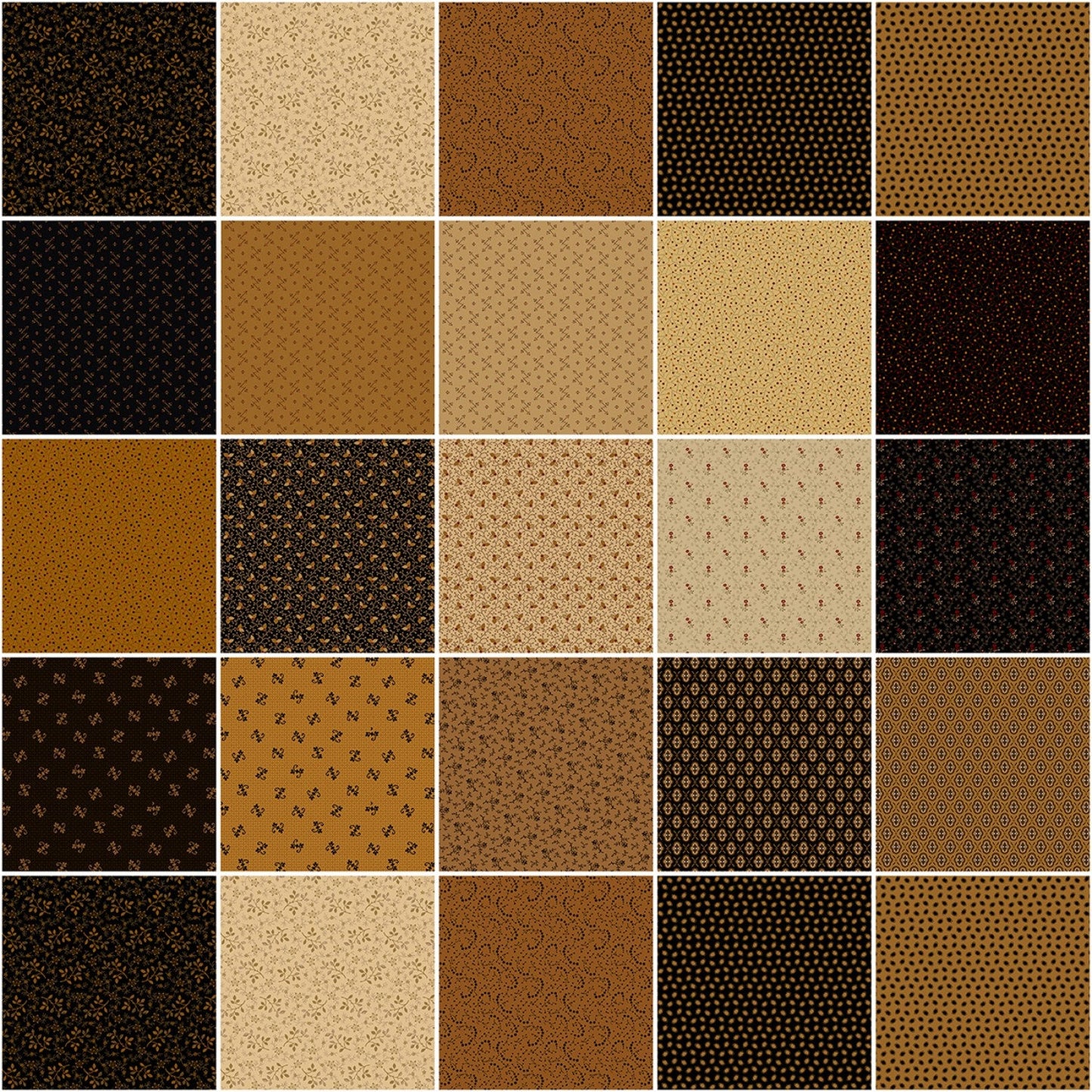 Butternut & Peppercorn by Pam Buda 10 Inch Square Layer Cake 42pcs # SS61-0006