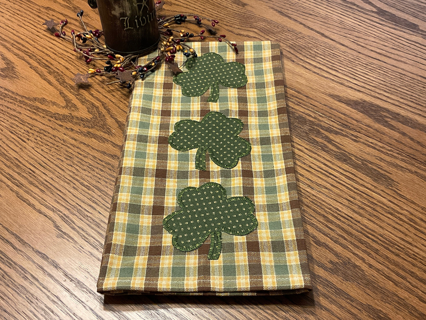 Primitive Farmhouse St.Patrick's Towel Item #1835