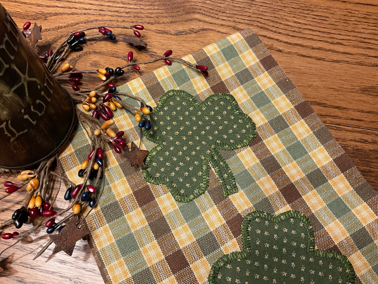 Primitive Farmhouse St.Patrick's Towel Item #1835
