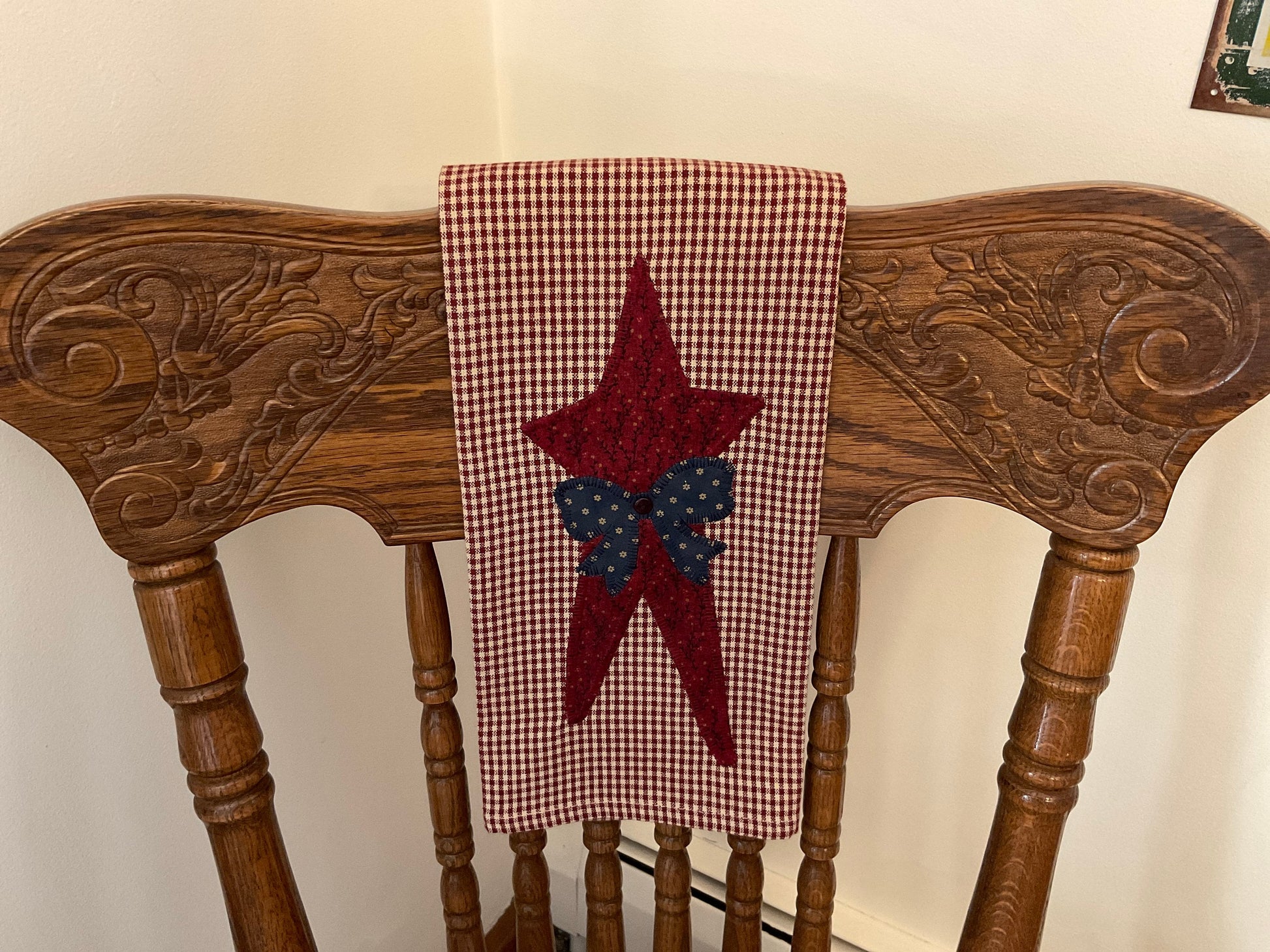 Primitive Farmhouse Americana Star Towel Item # 1714