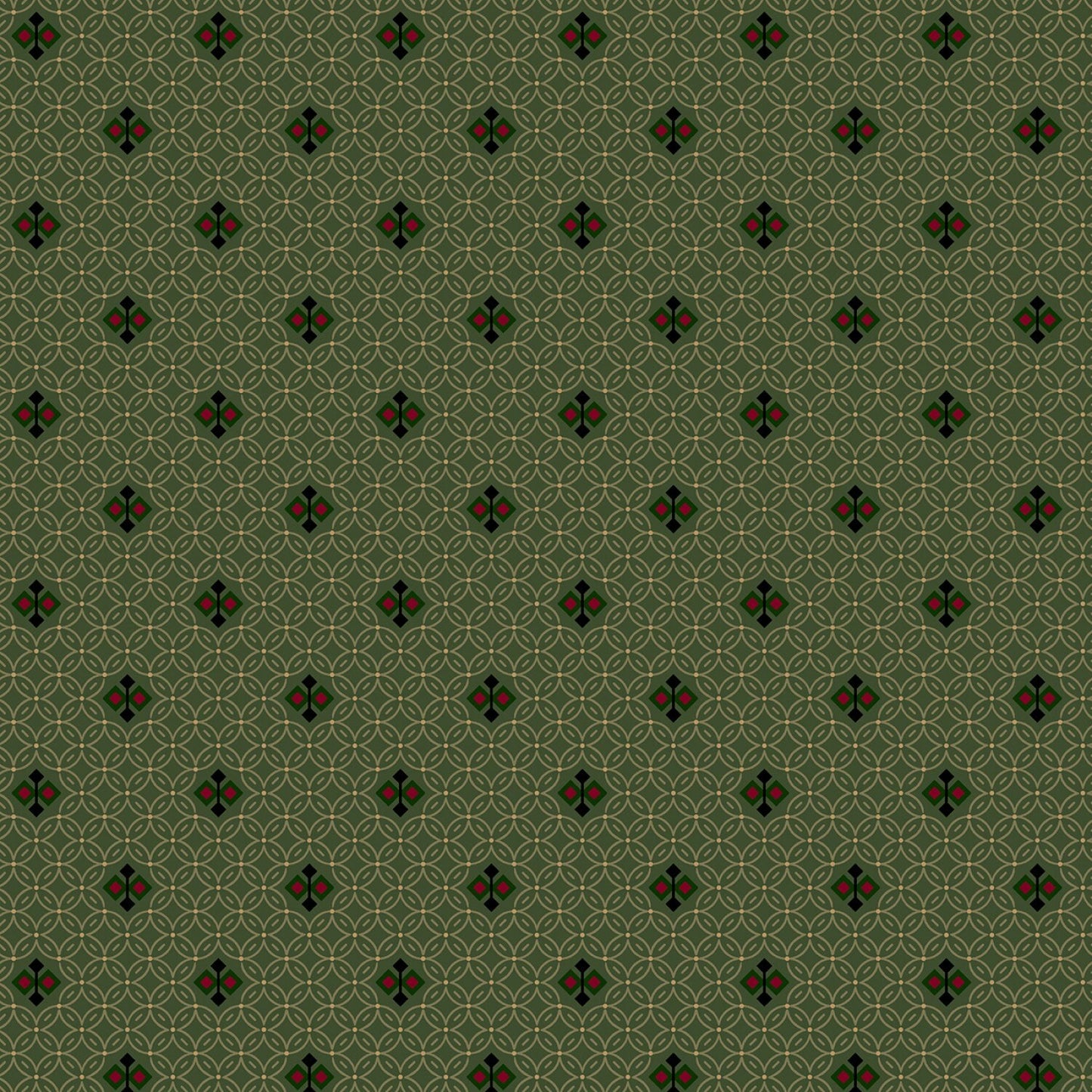 Sturbridge Floral Petites by Pam Buda Green Mosaic Tile # R170714D-GREEN