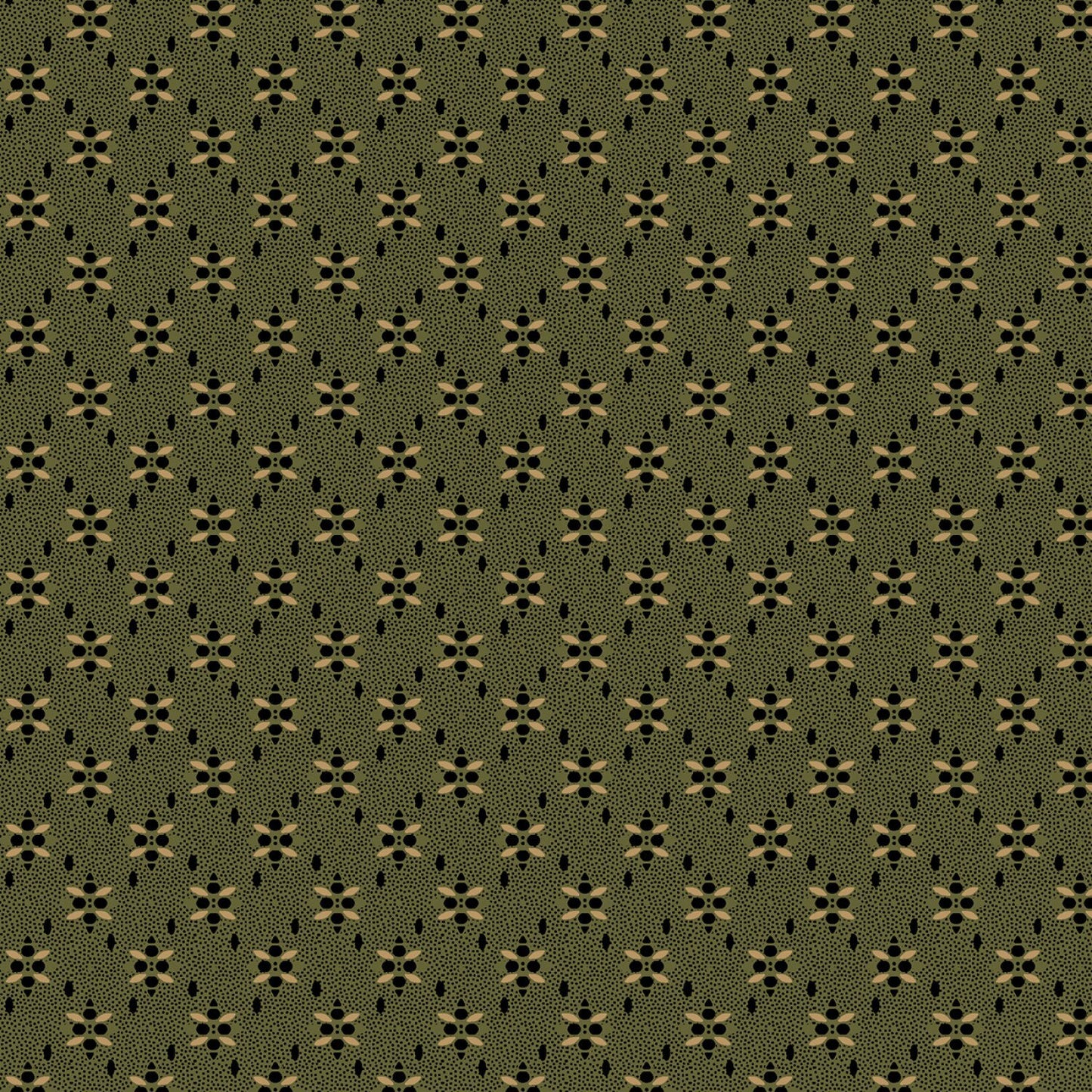 Sturbridge Floral Petites by Pam Buda Green Widget # R170718D-GREEN