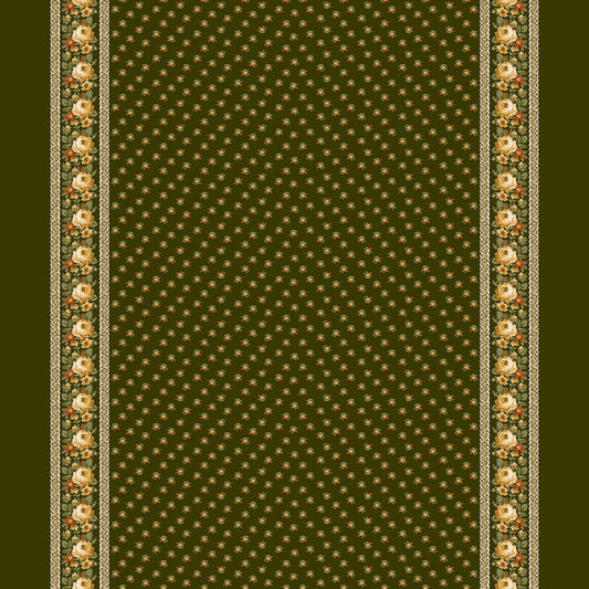 Autumn Spice by Stacy West Dk Green Border Stripe # 3087-66