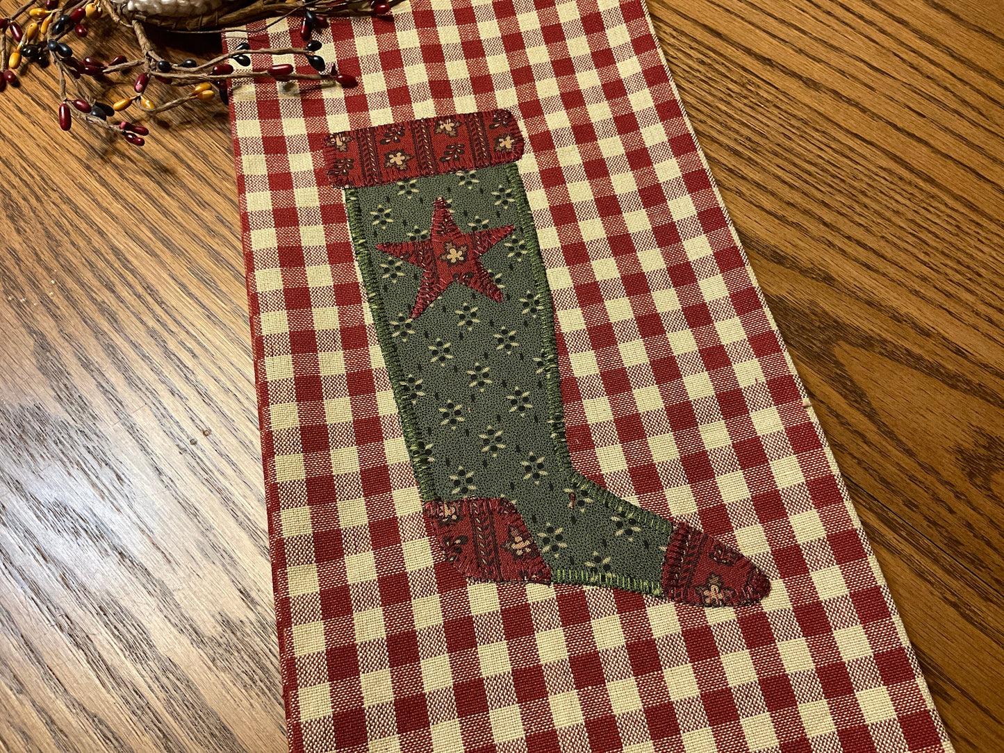 Christmas Primitive Farmhouse Towel Item #1786