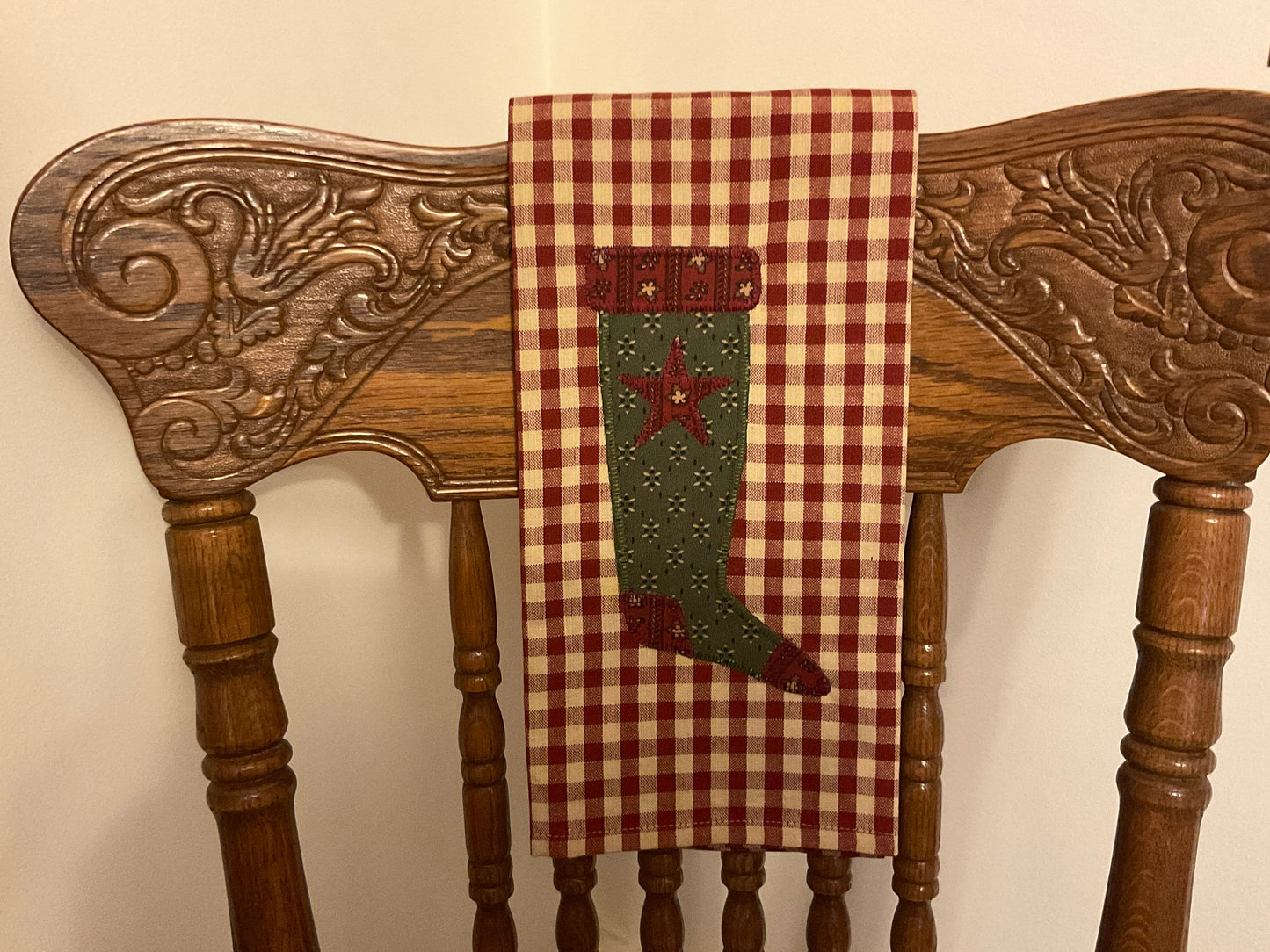 Christmas Primitive Farmhouse Towel Item #1786