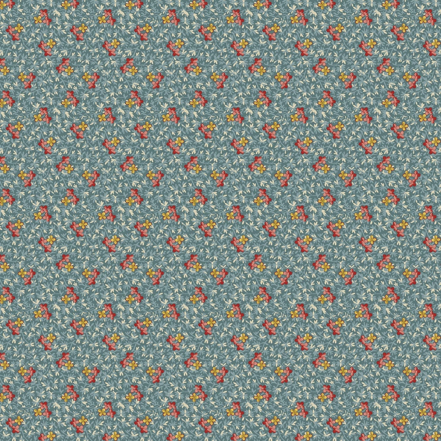 Golden Era by Paula Barnes Blue Petite Floral # R220644-BLUE