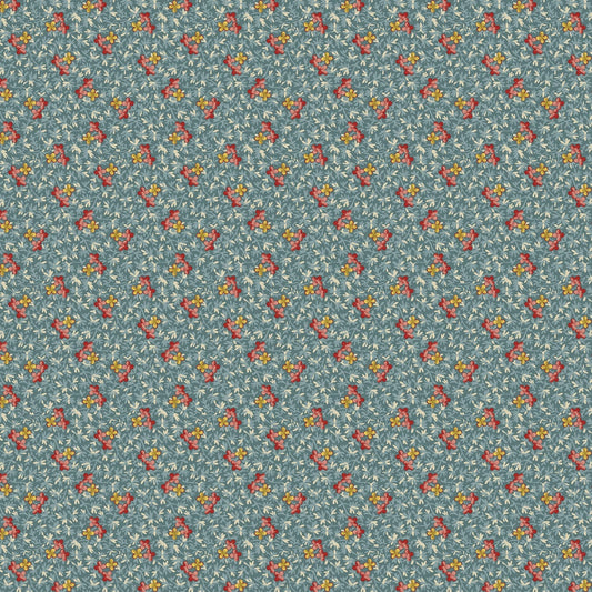 Golden Era by Paula Barnes Blue Petite Floral # R220644-BLUE