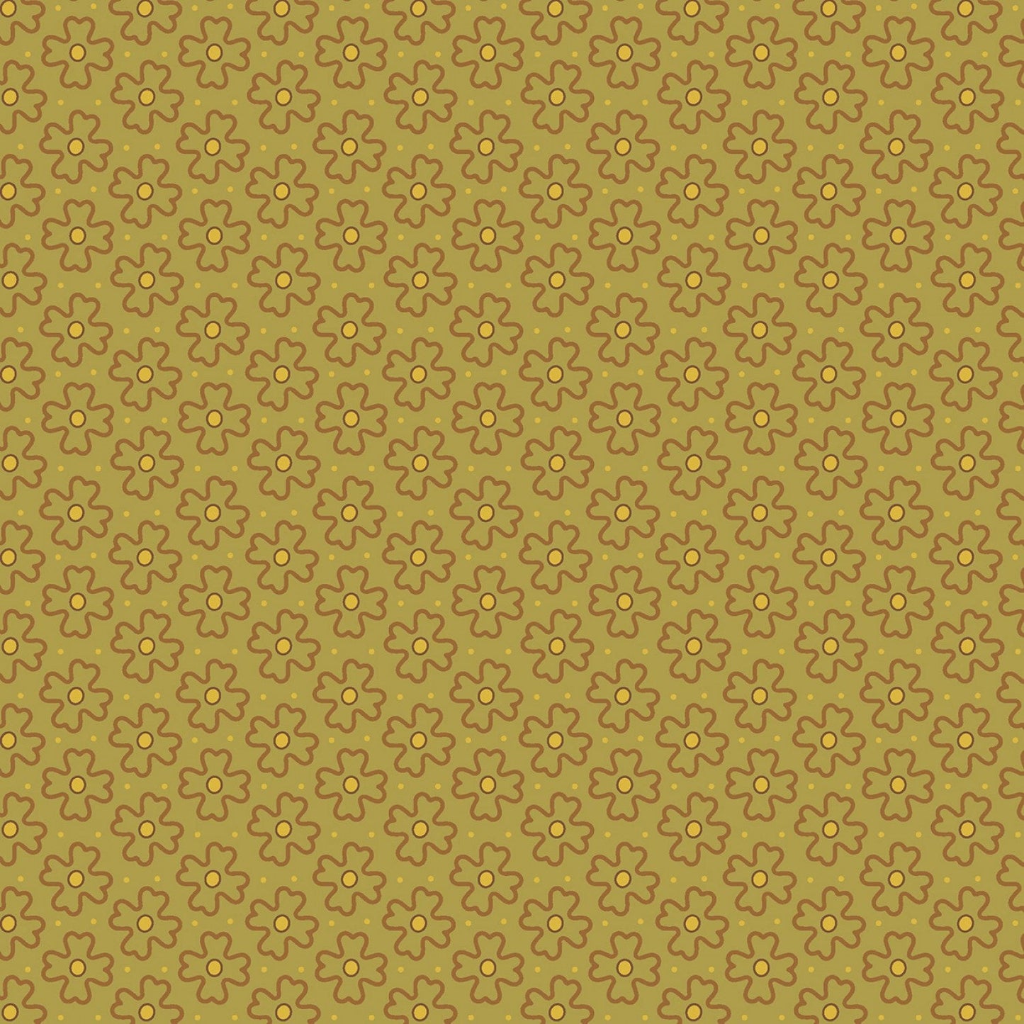 Golden Era by Paula Barnes Green Wavy Daisy # R220645-GREEN