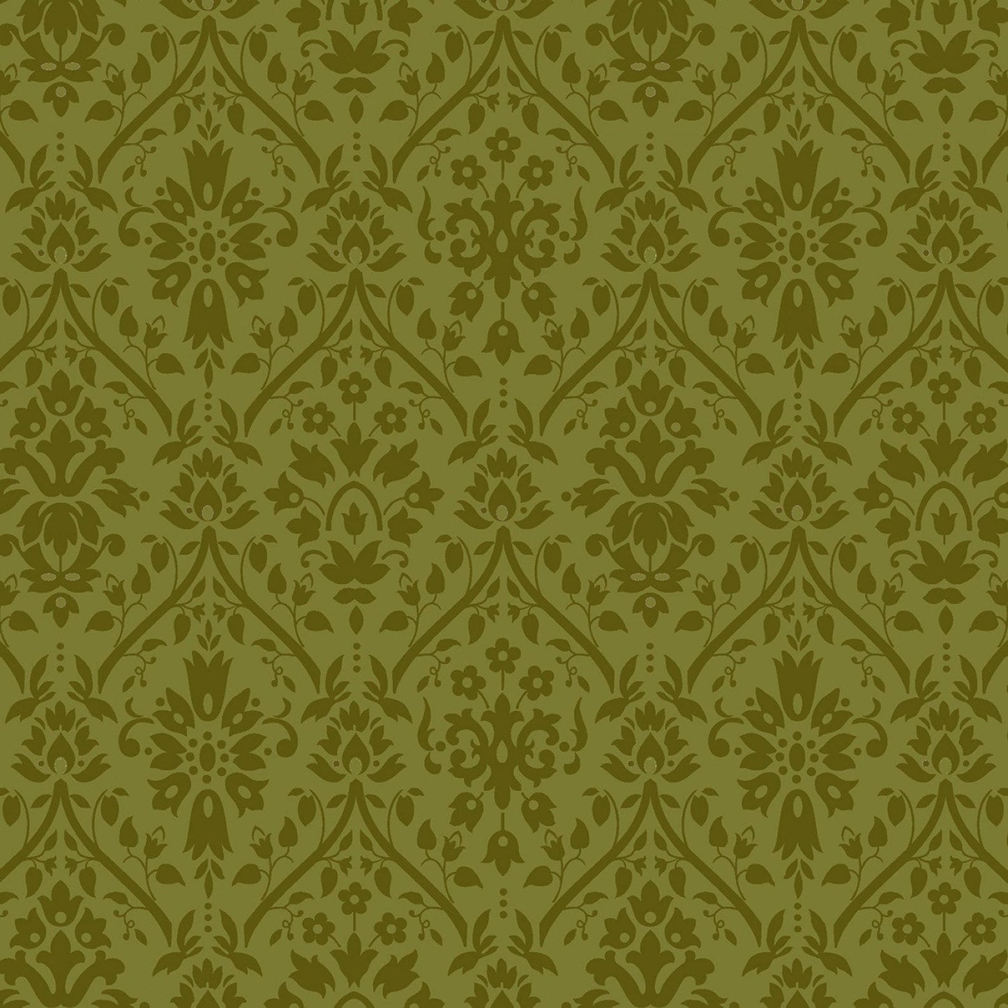 Golden Era by Paula Barnes Green Damask #R220640-GREEN