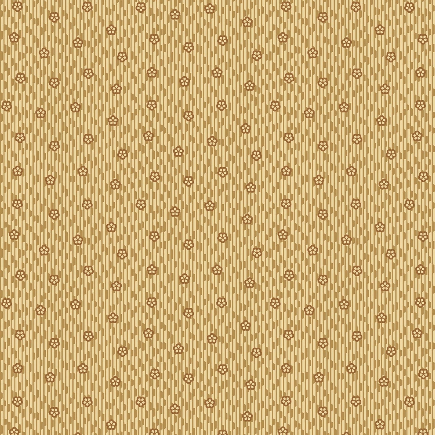 Golden Era by Paula Barnes Tan Picket Flowers # R220642-TAN