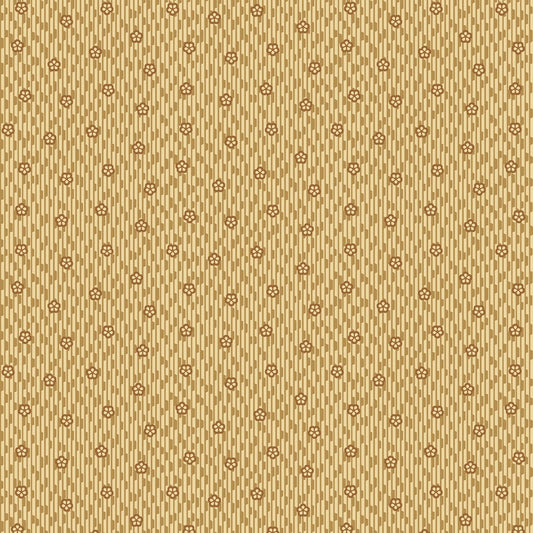 Golden Era by Paula Barnes Tan Picket Flowers # R220642-TAN