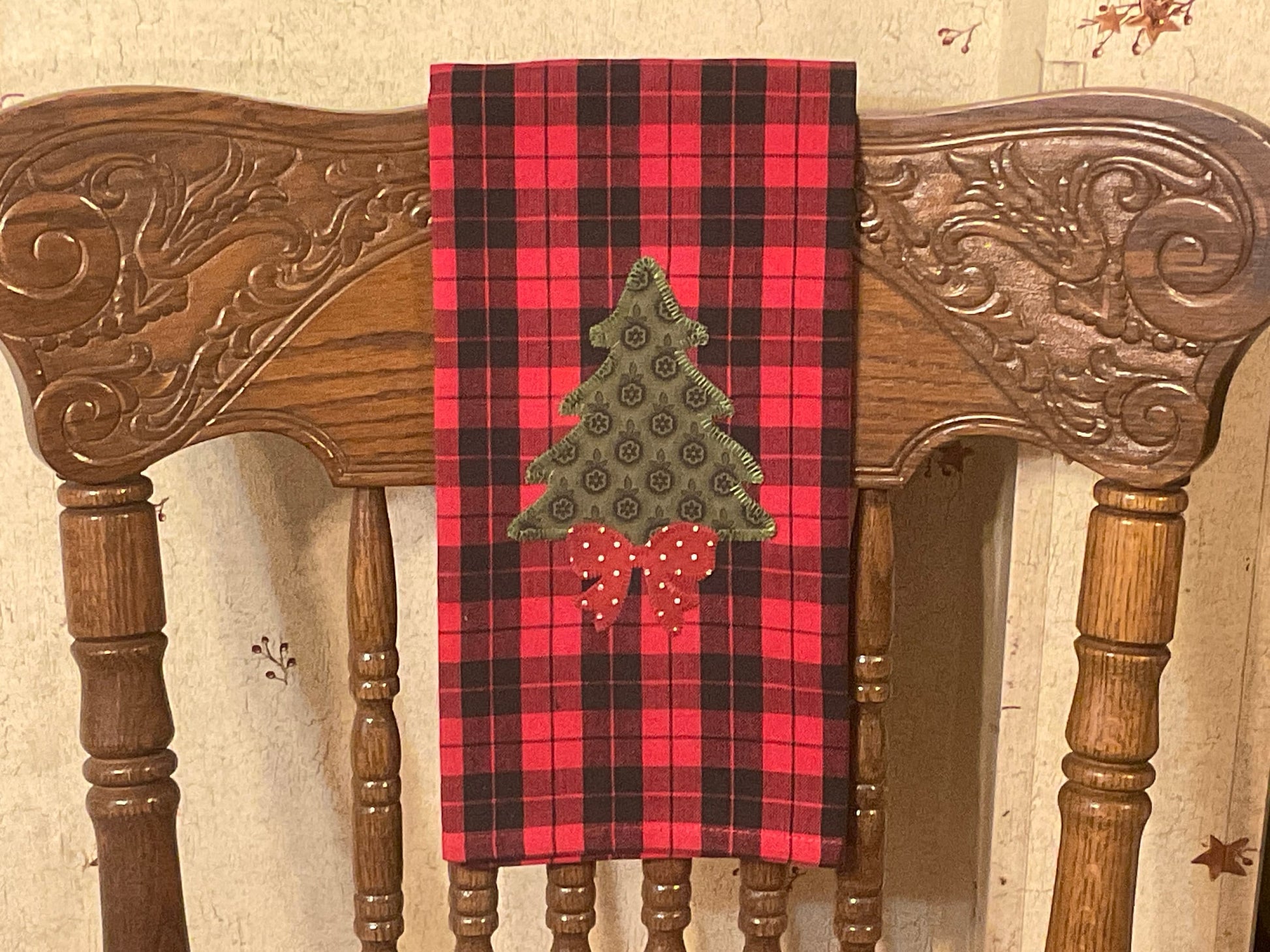 Christmas Primitive Farmhouse Towel Item #1809