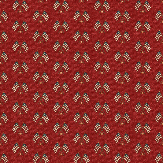 American Spirit by Cheryl Haynes Flags Red #16107B-10