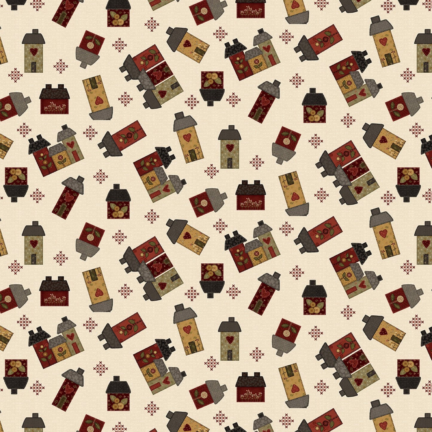 Home Sweet Home by Debbie Busby Cream Small House Toss # 3170-33