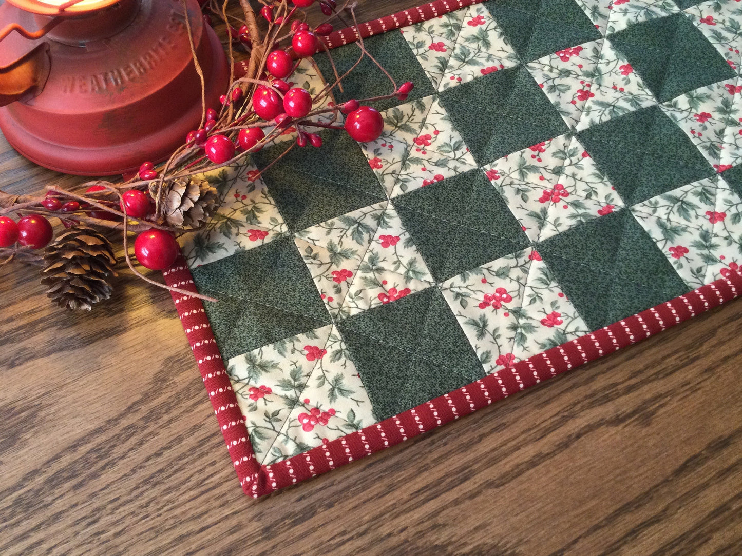 Primitive Farmhouse Christmas Table Runner Item #1945