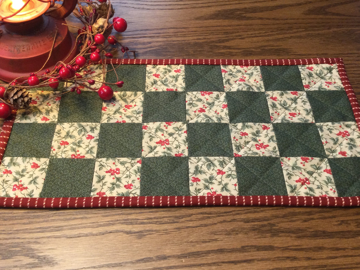 Primitive Farmhouse Christmas Table Runner Item #1945