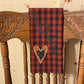 Valentine Primitive Farmhouse Towel Item #1828