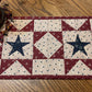 Primitive Farmhouse Americana Patriotic Table Runner Item #1896