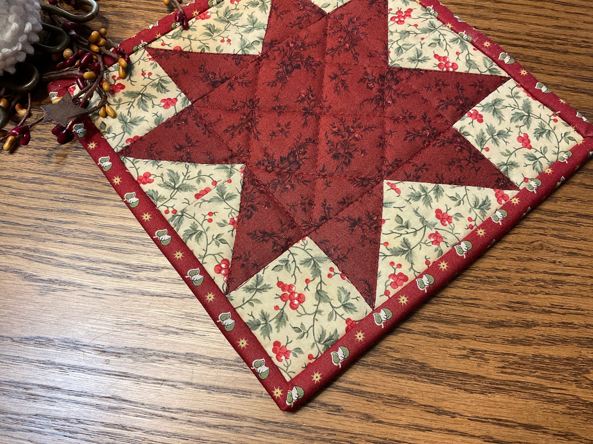 Christmas Primitive Farmhouse Potholders Item #1753