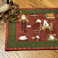 Christmas Primitive Farmhouse Santa Table Runner Item #1944