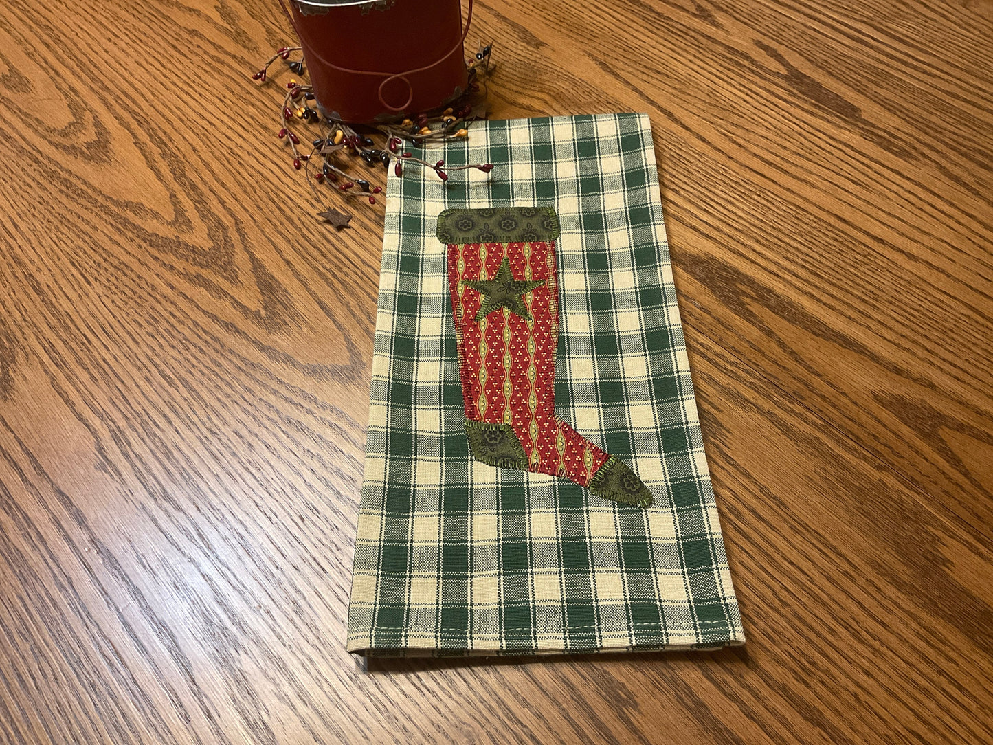 Christmas Primitive Farmhouse Towel Item #1780