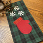 Christmas Mitten and Snowflakes Primitive Farmhouse Towel Item #1814