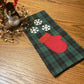 Christmas Mitten and Snowflakes Primitive Farmhouse Towel Item #1814