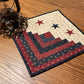 Americana Primitive Farmhouse Log Cabin Table Topper Item #1893