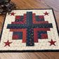 Americana Primitive Farmhouse Log Cabin Table Topper Item #1894