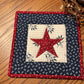 Primitive Farmhouse Americana Star Potholders Item #1903