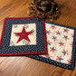 Primitive Farmhouse Americana Star Potholders Item #1902