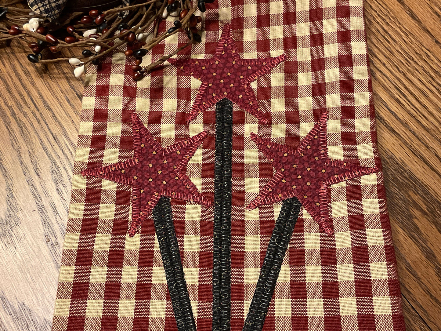 Americana Primitive Farmhouse Star Towel Item #1892