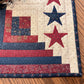 Americana Primitive Farmhouse Log Cabin Table Topper Item #1892